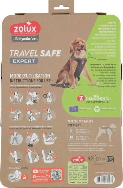 HARNAIS DE SÉCURITÉ AUTO TRAVEL SAFE - TAILLE M